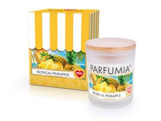 250 ml sójová vonná eko-svíce, tropický ananas, TROPICAL PINEAPPLE, PARFUMIA®