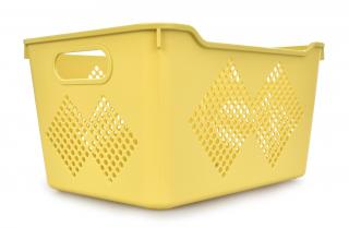 29,5 cm perforovaný úložný box žlutý