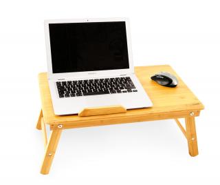 Bambusový stolek pod notebook, snídani do postele GoEco® 55 cm