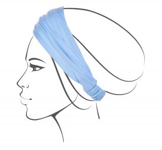 Vrstvená textilní čelenka modrá