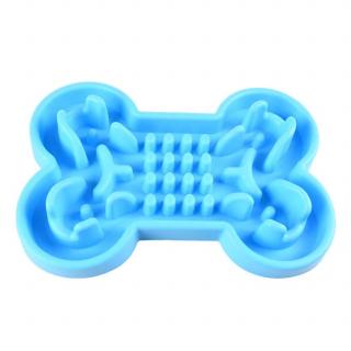 Interaktivní antihltací miska pro domácí mazlíčky VE DVOU VELIKOSTECH Barva: Modrá, Velikost: vel. L