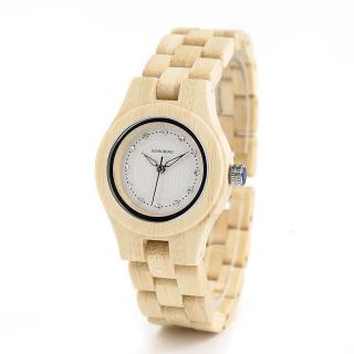 Luxusní dámské dřevěné hodinky QUARTZ NATURA rozměr: světlé