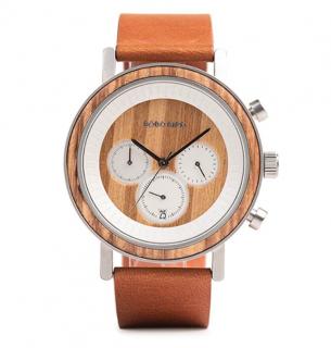 Luxusní pánské dřevěné hodinky MUSCOLINO Barva: světlá, varianta: 1