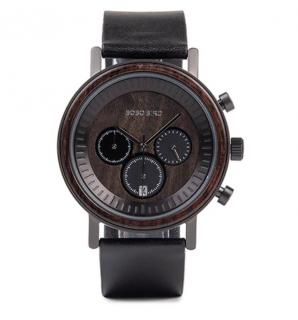 Luxusní pánské dřevěné hodinky MUSCOLINO Barva: tmavá, varianta: 1