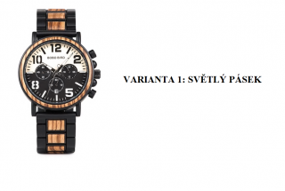 Luxusní pánské dřevěné hodinky QUARTZ MASTER varianta: 1