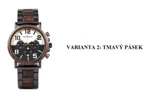 Luxusní pánské dřevěné hodinky QUARTZ MASTER varianta: 2