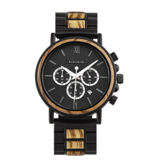 Luxusní pánské dřevěné hodinky QUARTZ TOP SALES BLACK