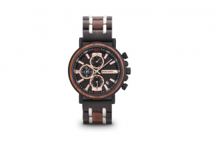 Luxusní pánské dřevěné hodinky QUARTZ TWINTER DARK varianta: 1