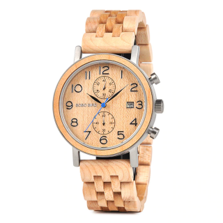 Luxusní pánské dřevěné hodinky RENIO barvy: světlá