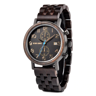 Luxusní pánské dřevěné hodinky RENIO barvy: tmavá