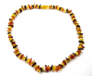 Jantarový náhrdelník 45 cm - přírodní, multicolor