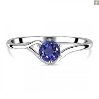 Luxusní stříbrný prsten s iolitem Special Moment Velikost: 52