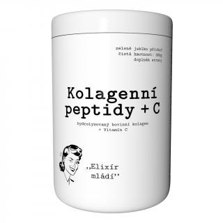 Kolagenní peptidy + vitamín C v prášku Zelené jablko