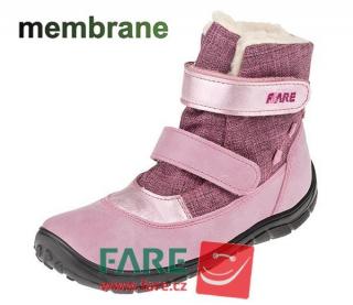 Fare Bare zimní FINKY B5441951 - (23-27) růžové s membránou Velikost: 23