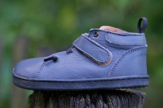Pegres BF52 kožené kotníkové boty modré Velikost: 25