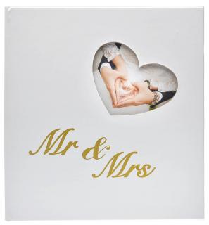 Fotoalbum svatební Mr a Mrs bílé
