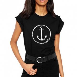 Dámské tričko Viento Anchor Logo - Black Velikost: L
