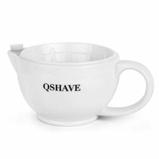 Dvoustěnná porcelánová miska s uchem na holení QSHAVE Barva: Bílá