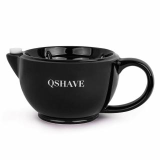 Dvoustěnná porcelánová miska s uchem na holení QSHAVE Barva: Černá