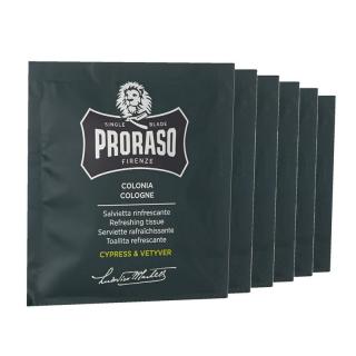 Osvěžující ubrousky Proraso Cypress & Vetiver (6 ks)