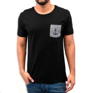 Pánské tričko Viento Anchor Pocket - Black Velikost: M