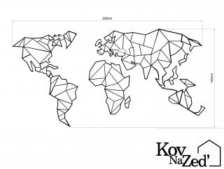 Designová Mapa Světa-XL
