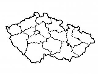 Nástěnná dekorace mapa Česká republika-kraje