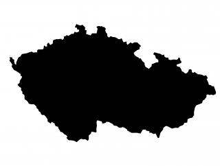 Nástěnná dekorace mapa České republiky-plná