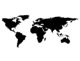 Nástěnná dekorace mapa světa