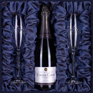 Luxusní dárková kazeta s šampaňským | Víno se skleničkami