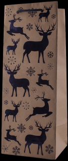 Papírová taška - vánoční dekor - sobi