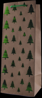 Papírová taška - vánoční dekor - stromeček