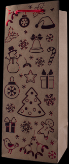 Papírová taška - vánoční dekor - vánoce