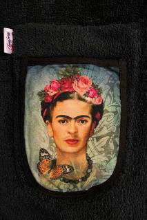 Dámský černý krajkový župan & kilt do sauny z limitované edice Frida in Black Varianta: Frida - portrait 3, Velikost kiltu: S-M-L