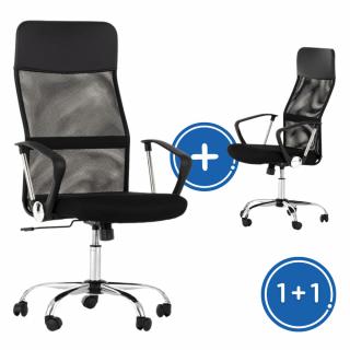 Kancelářská židle Grant 1 + 1 ZDARMA - černá  + doprava ZDARMA