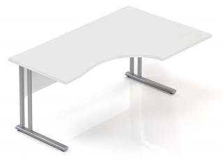 Kancelářský stůl Visio K 160x70/100 cm pravý  + doprava ZDARMA Barva: Bílá