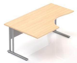 Kancelářský stůl Visio LUX K 160x70/100 cm levý  + doprava ZDARMA Barva: Dub