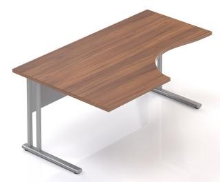 Kancelářský stůl Visio LUX K 160x70/100 cm levý  + doprava ZDARMA Barva: Ořech