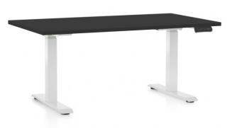 Výškově nastavitelný stůl OfficeTech C, 120 x 80 cm - bílá podnož Barva: Černá