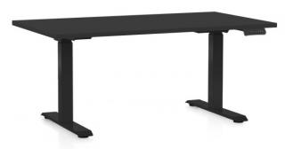 Výškově nastavitelný stůl OfficeTech C, 120 x 80 cm - černá podnož Barva: Černá