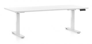 Výškově nastavitelný stůl OfficeTech C, 180 x 80 cm - bílá podnož Barva: Bílá