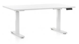 Výškově nastavitelný stůl OfficeTech D, 120 x 80 cm - bílá podnož Barva: Bílá