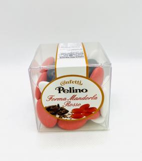 čokoláda v cukrové polevě červeno-bílo-černá Balení: 150 g v průhledné krabičce