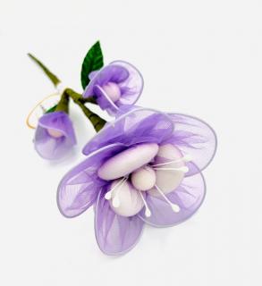 Květina se závojem a poupátky Rametto Sposa - AVOLA Barva: Levandulová
