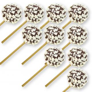 10 ks kokosových Happy Pops HOŘKÁ čokoláda + bílé čokokousky