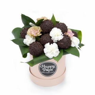 ❤︎ Zapichovaná kytice s živými květy  Double Cocoa  Chocolate