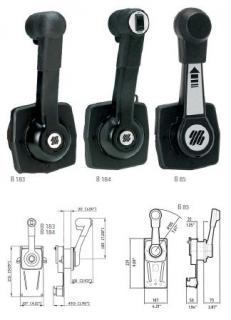 Řadící páka B 184 pro boční montáž s tlačítkem trimu