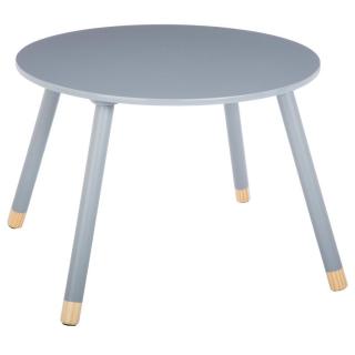 Dětský dřevěný stolek KULATÝ - šedý