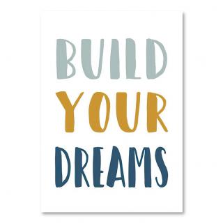 Obraz PRACOVNÍ AUTA - BUILD YOUR DREAMS