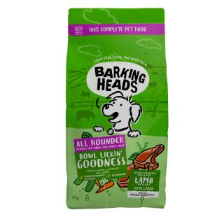 BARKING HEADS All Hounder Bowl Lickin Good Lamb 12kg (Kompletní suché krmivo pro dospělé psy.+ dárek cestovní miska Barking (Platnost do 29.2.2024))